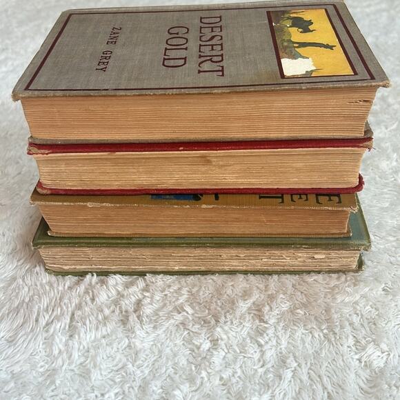 Vtg Zane Grey Lot 4 novels The Last of The Plainsmen First Edition 1908 outing - Picture 10 of 11